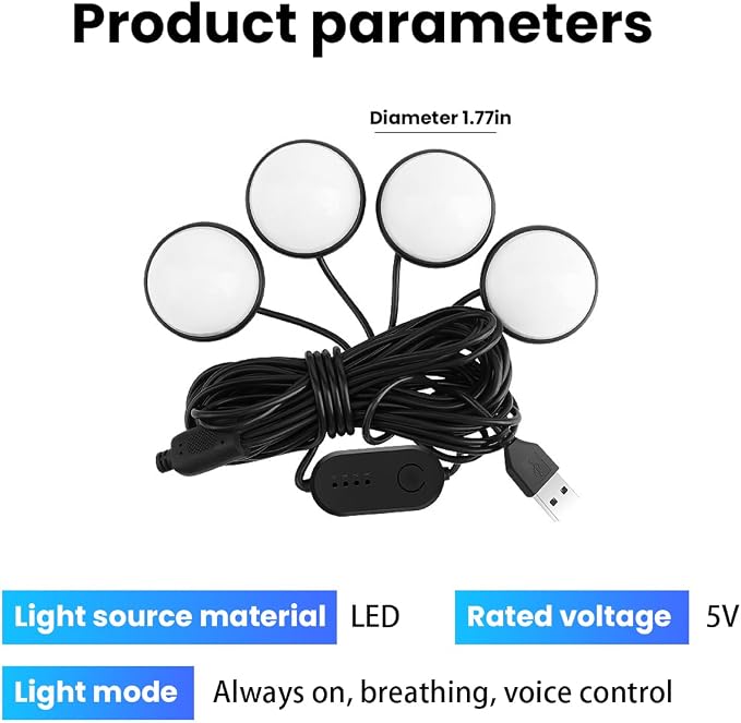 BESULEN Car Interior LED Lights, Neon Light Kit with USB Port, Orange | 4 in 1 Car Ambient Neon Light Kit with USB Port, Interior LED Atmosphere Lights, Decoration for Car Home Garden Party - Image 2