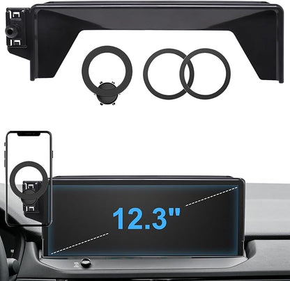 Magnetic Phone Holder for Honda Accord 2023 2024 2025 2026 EX-L Hybrid/ Touring Hybrid/ Sport Hybrid/ Sport-L Hybrid [Fits 12.3-Inch Screen Only] for Magsafe Car Cell Phone Mount with Storage Box by Hesanzol