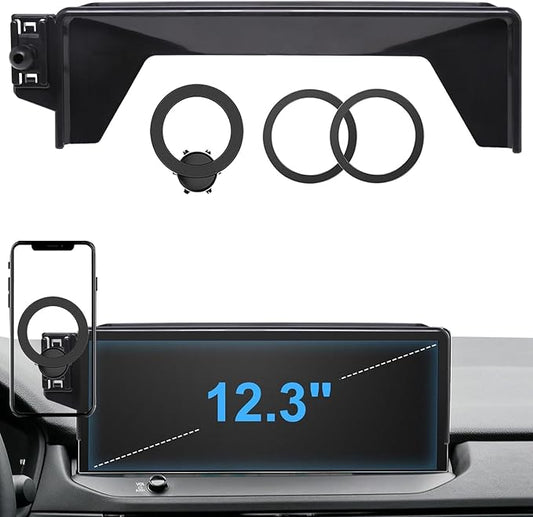 Magnetic Phone Holder for Honda Accord 2023 2024 2025 2026 EX-L Hybrid/ Touring Hybrid/ Sport Hybrid/ Sport-L Hybrid [Fits 12.3-Inch Screen Only] for Magsafe Car Cell Phone Mount with Storage Box by Hesanzol