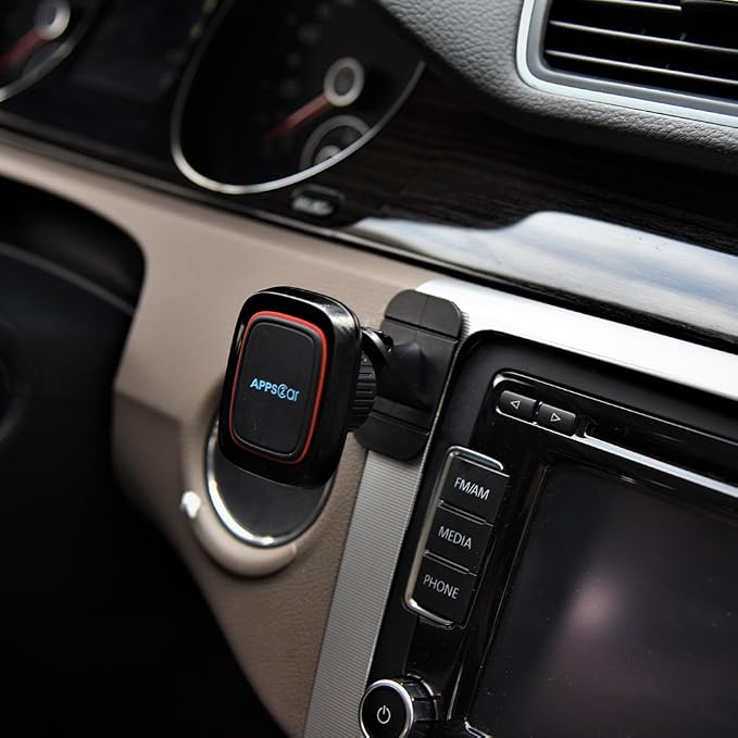 APPS2Car Magnetic Car Phone Mount, Dashboard Phone Holder, 1-Pack | 360° Magnetic Phone Holder for Car with Adhesive Base; Includes Metal Plate and Fits Most Phones. Not for Direct MagSafe Use - Image 8