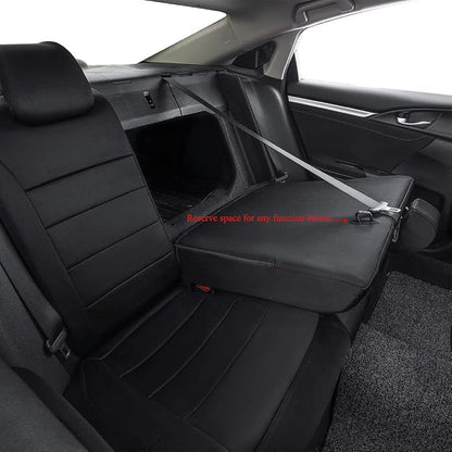 EKR Civic Seat Covers Custom Fit for Honda Civic (Sedan) 2016 2017 2018 2019 2020 2021 LX(Rear One Piece No Armrest),Waterproof Car Seat Cover Full Set,Neoprene(Black) - Image 5