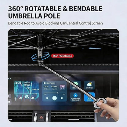 Windshield Sun Shade Umbrella,Car Windshield Umbrella Sun Shade,Fits Various Front Windshields,57"x32" - Image 9