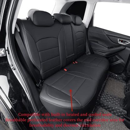 Car Seat Covers for 2009-2013 Subaru Forester,Rear No Armrest,Faux Leather | Full Set Suv Seat Cushion,Easy Installation,Factory Look,Waterproof Car Seat Protector (Black) - Image 6