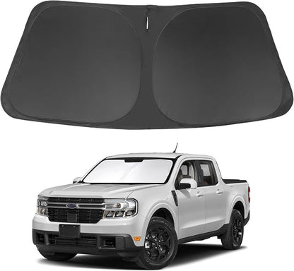 Windshield Sun Shade for 2022-2026 Ford Maverick Accessories | Full covered for windshield, Foldable & Durable, Block UV Rays, Reduce Heat, Easy to install, Keep Car Cooler by LHFLIVE