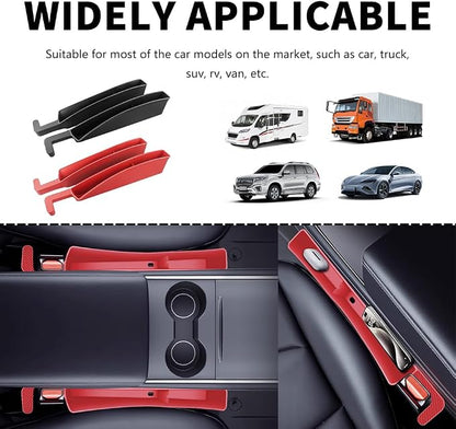 Stacool 2PCS New Car Seat Gap Filler with 2 Storage Areas,Stylish Car Seat Gap Storage for Stabilizing Phone,Keys Wallet,Universal Car Seat Gap Filler Organizer Interior Accessories (Carbon Red) - Image 7