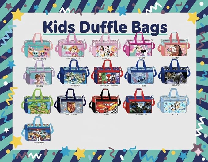 Jurassic World Kids Duffle Bag 16.5" – Dinosaur Travel & Sports Bag with Zipper Pocket, Mesh Side Pockets & Strap - Image 6