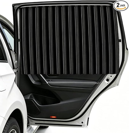 Magnetic Car Side Window Sun Shades for Breastfeeding, Taking a nap, Camping (Back Seat 2pcs) by MZQZM