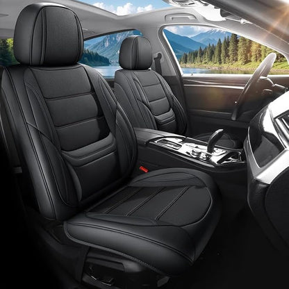Car Seat Covers Full Set Custom Fit For Toyota Prius 2001-2026, Black | Lumbar Support, Premium Faux Leather, Breathable, Anti-Slip, Airbag Compatible, Waterproof, Car Seat Protectors, 2 Row-5Seat by Unknown