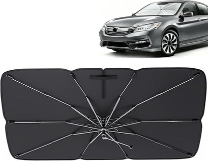 [2026 Upgrade] Windshield Sun Shade Umbrella for Honda Accord 2000-2026 | Windshield Sun Shade for Honda Accord,Foldable Umbrella Reinforced 10-Rib Frame, Front Window Car Sun Shade by Unknown