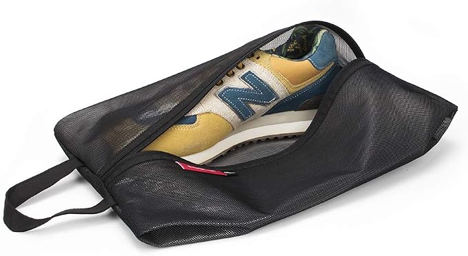 pack all Shoe Bag for Travel, Water-Resistant Shoe Pouch for Sports | Odor-Resistant, Dustproof, Portable, Soccer Cleats & Gym Storage, Fits Up to Size 11, 2 Pack, Black - Image 2