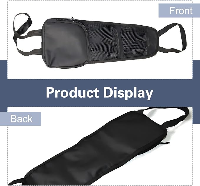 Car Seat Side Organizer, Multi-Pocket Mesh Storage Bag, Seat Organizer for Storing Phones & Daily Essentials, Universal for Most Cars (Black) - Image 4