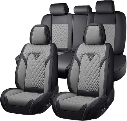 Fit for Toyota C-HR Seat Covers 2018-2022,Premium Leather, 360° Full Protection, Thick Padding & Memory Foam, Waterproof & Stain-Resistant Car Seat Cover Full Set (5 Seat,Black&Gray) by Unknown