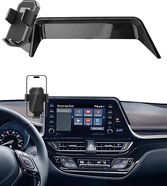 PZK Car Phone Mount for Toyota C-HR CHR 2019-2022 Accessories 8-inch Screen | Auto Lock Phone Holder One Button Release 360° Rotation Phone Cradles Hands Free Not Affect Vent for All Smartphones by SpecificCarPhoneHolder