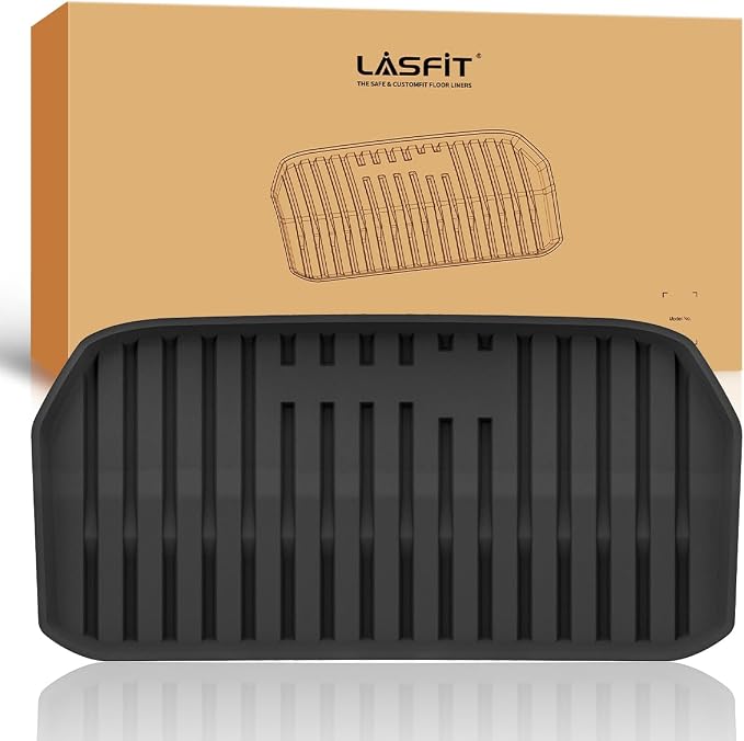 LASFIT Front Trunk Mat for Tesla Model Y 2020-2025 (Not Fit Juniper) | All Weather TPE Custom Fit Front Cargo Trunk Mat Accessories, Black by LASFIT