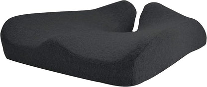 Cushion Lab Patented Pressure Relief Seat Cushion for Long Sitting Hours on Office & Home Chair - Extra-Dense Memory Foam for Soft Support. Car Pad for Hip, Tailbone, Coccyx, Sciatica - Black - Image 8