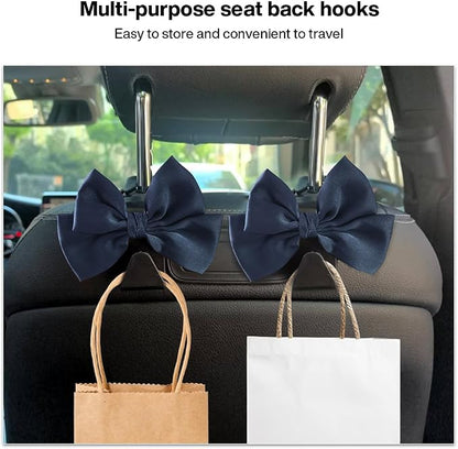 2-Pack Car Seat Headrest Hooks, Handbag Hangers, Dark blue | Storage organizer for handbags, clothes, coats and grocery bags; practical interior accessory for most cars and SUVs - Image 5