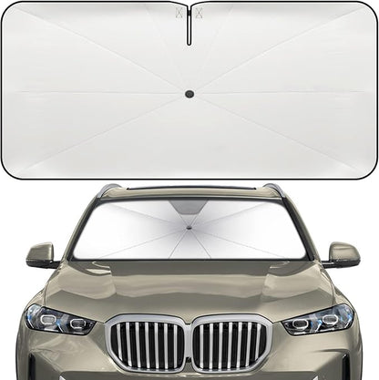 Windshield Sun Shade Umbrella for BMW X5 2014-2026 Front Window Shield | Heat-Reflective Window Shade, Umbrella Sunshade Cover Blocks Heat, Protects Interior, Vehicle-Specific Precision Fit by Fshaanys