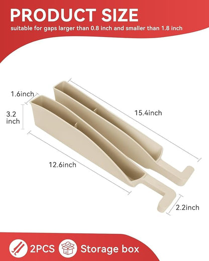 Car Seat Gap Filler, Seat Gap Organizer with Phone Holder, Car Seat Accessories, Car Organizer Fit Car SUV Truck, 2PCS Seat Gap Filler and 1 Pack Car Purse Hook - Image 3