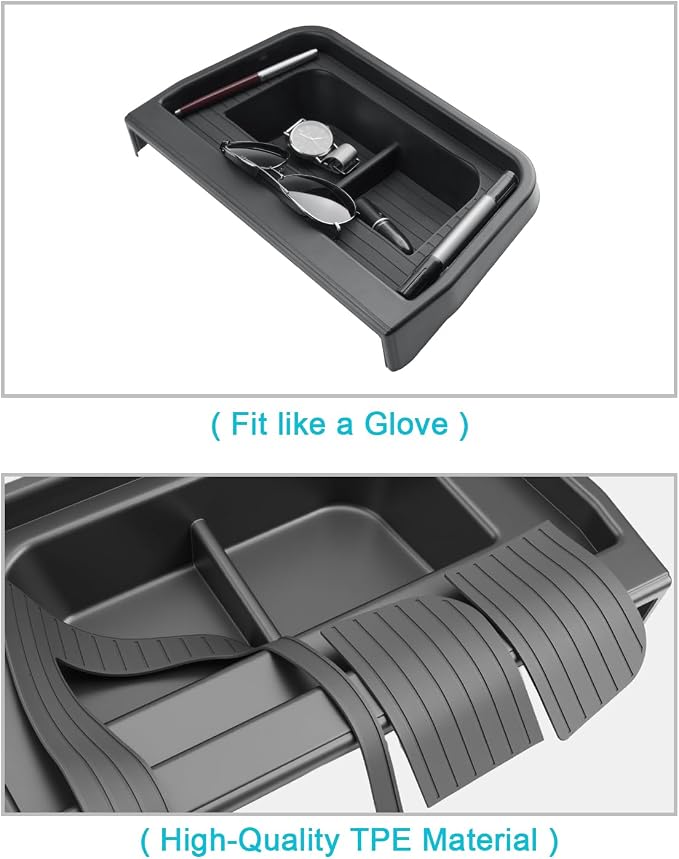 CDEFG 2PCS for 2025 2026 Ford Maverick Center Console Organizer Tray, for 2025 2026 Ford Maverick Accessories Dash Screen Organizer Dashboard Behind-Screen Storage Box - Image 5