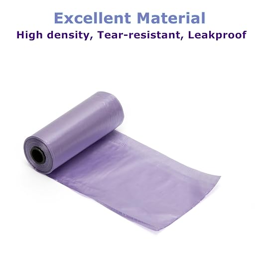 Ginsco 0.8 Gallons Disposable Trash Bags for Mini Car Trash Can, Portable Small Car Garbage Bags, Cars Accessories, Mini Trash Bags, Plastic Trash Bag for Cars/Home/Office (6 Rolls/90 Counts) Purple - Image 2
