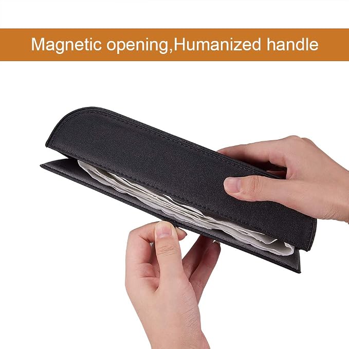 AuMoHall Black Tissue Box Cover PU Leather Rectangular Tissue Holder for Home Car Office Decor (NO Paper Towel) - Image 5