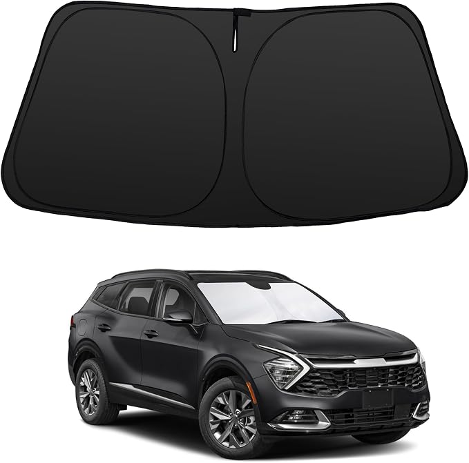 Windshield Sun Shade for 2023-2026 Sportage Kia | Foldable, Full covered for windshield, Block UV Rays, Heat Reduction, Easy to install, Keeps Car Cooler by YYCKE