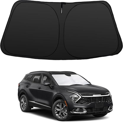 Windshield Sun Shade for 2023-2026 Sportage Kia | Foldable, Full covered for windshield, Block UV Rays, Heat Reduction, Easy to install, Keeps Car Cooler by YYCKE