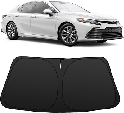 Windshield Sun Shade for 2018-2024 Toyota Camry | Foldable, Full covered for windshield, Block UV Rays, Heat Reduction, Easy to install, Keeps Car Cooler by YYCKE