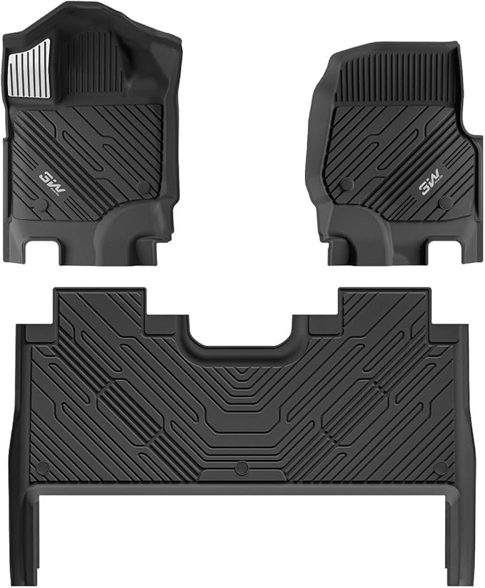 3W Floor Mats (with Metal Pedals) for Ford F-150 2015-2026 & F150 Lightning 2022-2025 SuperCrew by 3W