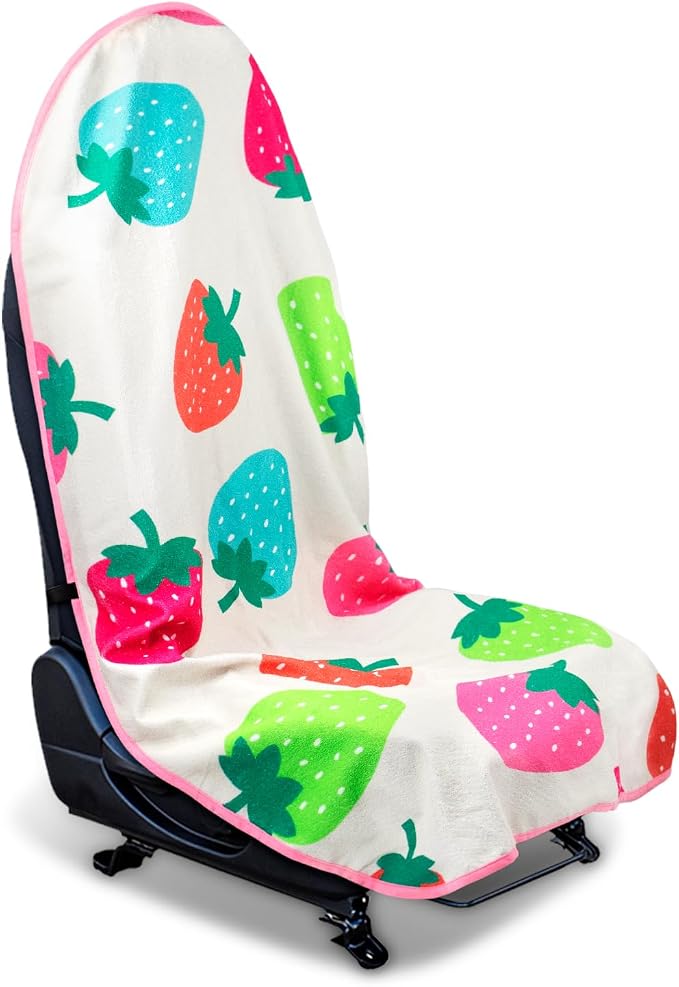 Waterproof Sweating Car Seat Cover for Post Gym Workout, Running, Swimming, Beach and Hiking, Universal Fit Non-Slip Bucket Seat Protector for Cars SUV Trucks, Machine Washable (Fruit) by DECKALY