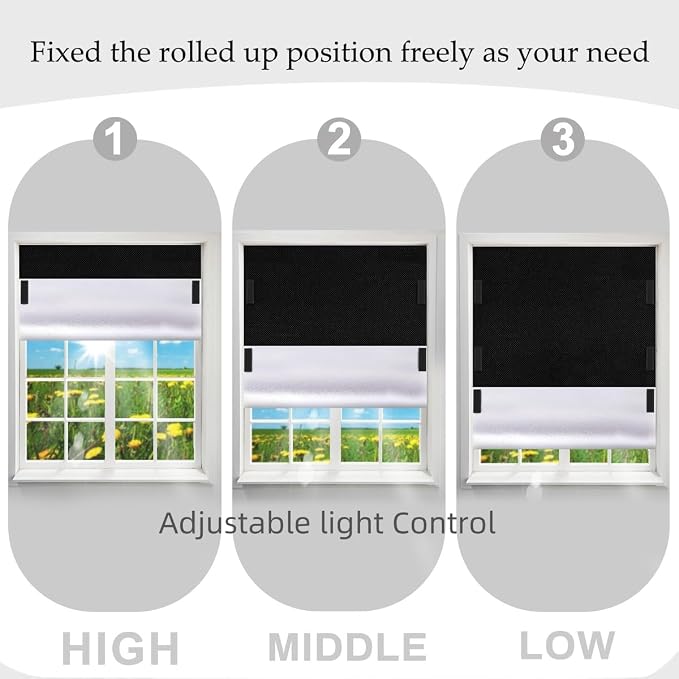 100% Blackout Curtain Window Cover for Bedroom 57x79Inch,No Drill Magnetic Blackout Blinds,DIY Cut Black Out Curtains for Nursery Bedroom,Media Room RV with Hook Loop Tape+Magnet Closure - Image 6