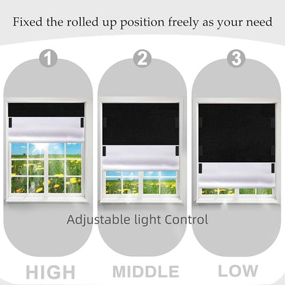 100% Blackout Curtain Window Cover for Bedroom 57x79Inch,No Drill Magnetic Blackout Blinds,DIY Cut Black Out Curtains for Nursery Bedroom,Media Room RV with Hook Loop Tape+Magnet Closure - Image 6