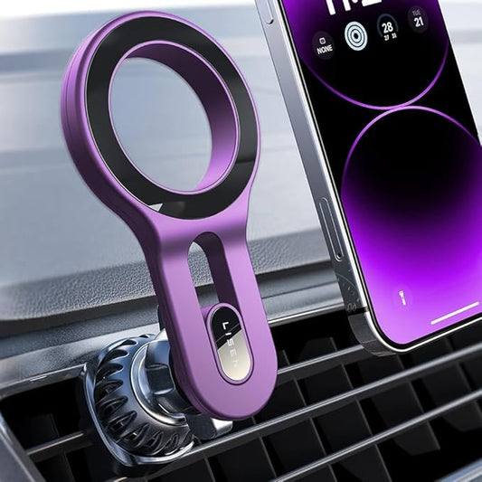 LISEN for MagSafe Car Mount, Magnetic Phone Holder for Car Vent Phone Mount | Ultra-Magnetic Hands Free Cell Phone Holder Car Accessories for Men Women fit for iPhone 17 Purple Hood Vents by Lisen