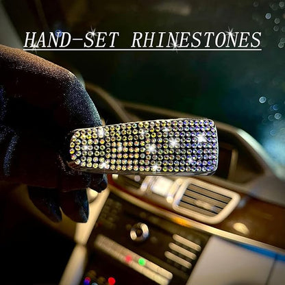 2PCS Bling Rhinestone Car Sun Visor Glasses Holders W/Anti-Scratch Sponge | Car Decoration for Women Girls,Ticket Card Clip Visor Organizer,Universal Rhinestone Auto Accessories - Image 5