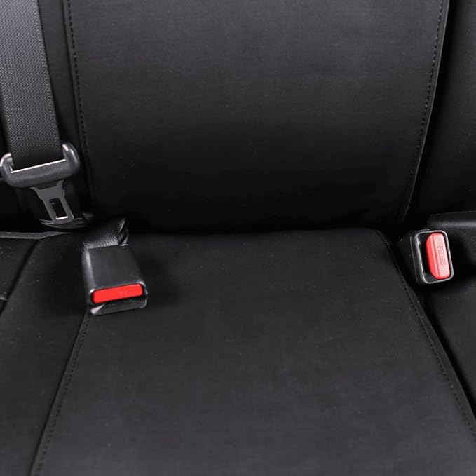 EKR Custom Fit Tacoma Rear Car Seat Covers for Toyota Tacoma (Petrol) 2024 2025 2026 Double cab SR/SR5/TRD Sport/TRD Off-Road/Limited - Second Row Only,Neoprene (Black) - Image 2