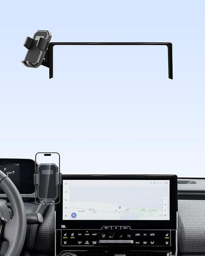 PZK Car Phone Holder for 2023-2026 Toyota BZ4X/ Subaru Solterra Accessories | Custom 8/12.3-Inch Screen Auto Lock Car Phone Mount Fixed Clip 360° Rotation Hands-Free Fit for 4-7 Inch Phones Thick Case by SpecificCarPhoneHolder
