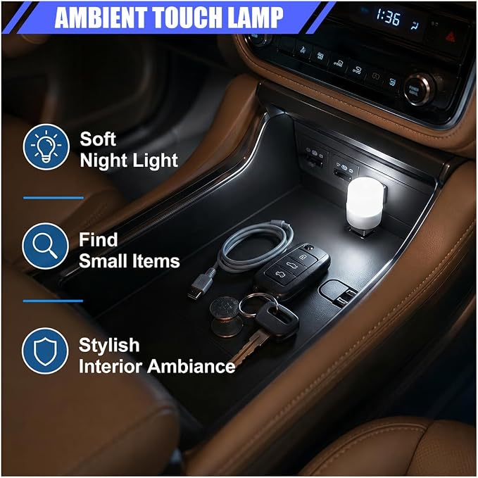 2PCS USB LED Car Interior Atmosphere Lamp, Plug and Play, Colorful | Mini Portable LED Ambient Night Light, Universal Vehicle Decorative Lighting Accessories for Car Interior & Home Decors - Image 6