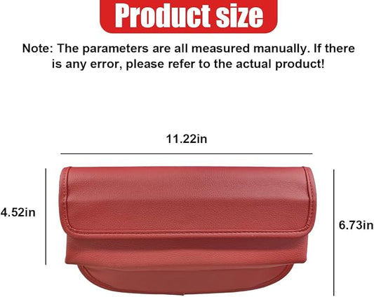 Car Seat Gap Filler Organizer with Lid, Universal Leather Auto Front Seat Storage Box, Adjustable Car Center Console Side Pocket for Phones, Keys, Glasses, Cards, No Seat Belt Block(Burgundy) - Image 2