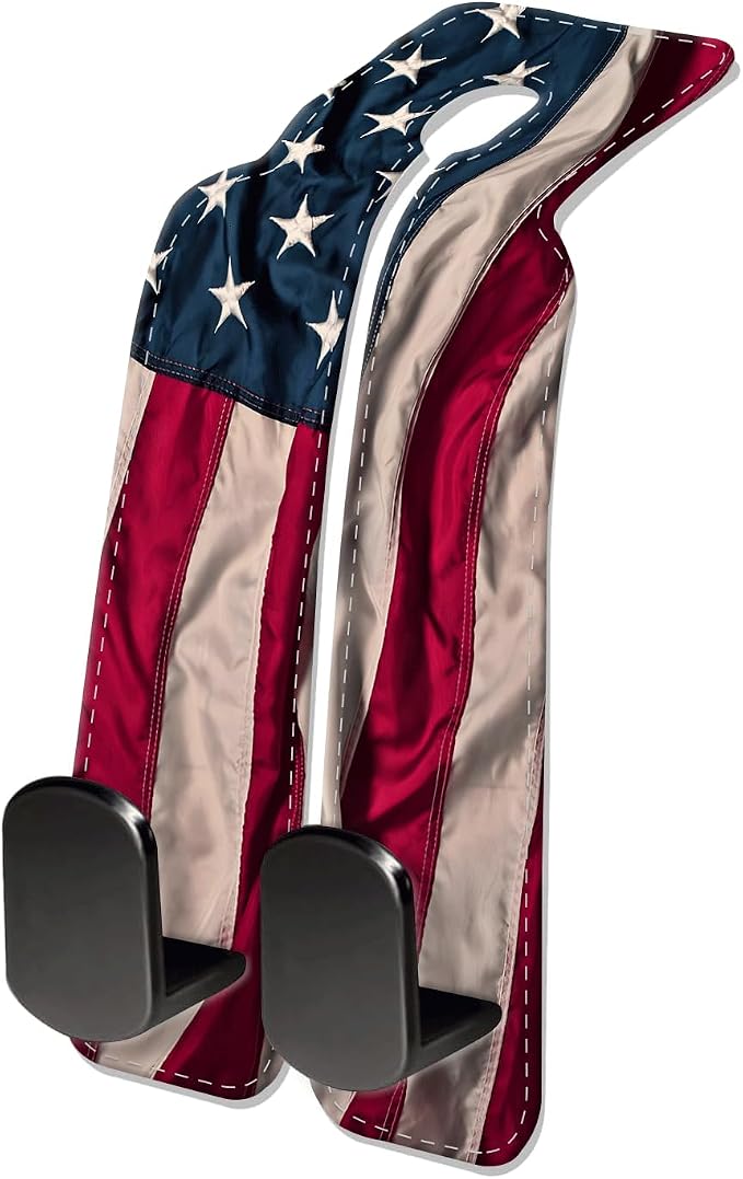 Car Seat Headrest Hook, Universal Leather Cute Hanger Holder Hook, Storage Organizer Interior Accessories for Purse Bags Handbag Cute American Flag by NUGGHU