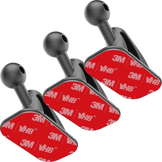 3 Pack Sticky 17mm Ball Mount for Car Mount Adhesive Replacement Magnetic Phone Holder MagSafe Mounting Base Dashboard Sticker 3M VHB Tape by SkyTitan