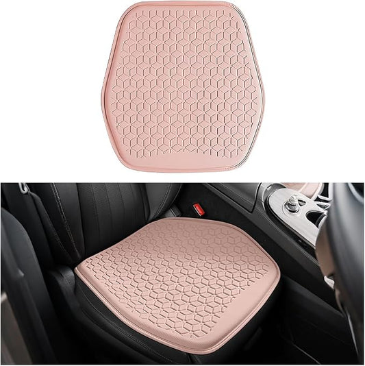 Gel Car Seat Cushion, Breathable Non-Slip Automotive Chair Mat Cover Protector for Driving, Comfortable Vehicle Interior Front Seat Chair Cushion Accessories, Universal Fit (Red Brown) by Unknown