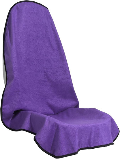 Car Seat Cover Protector Front Seats,for Gym Workout,Running,Swimming,Beach and Hiking,Waterproof Sweat Towel Bucket Seat Covers for Cars SUV Trucks (Purple, 1Pcs) by LoyaGour