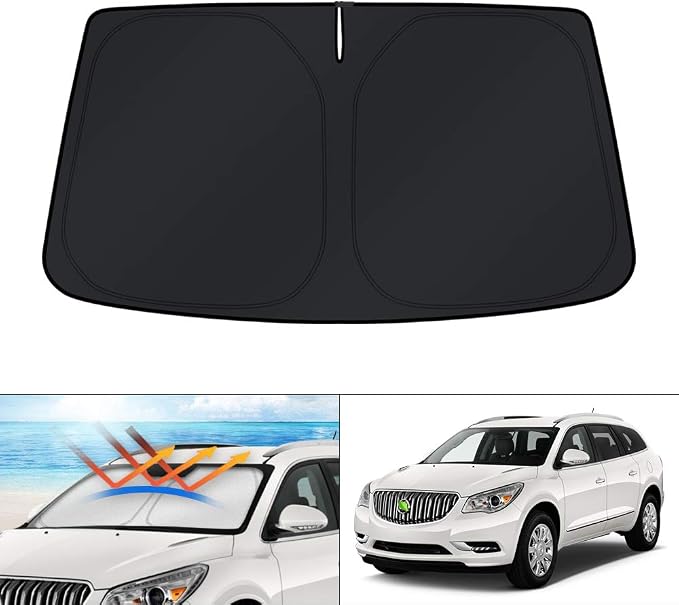 KUST Windshield Sun Shade for 2010-2017 Buick Enclave Accessories Custom Fit Sunshade Foldable Window Sun Visor Protector Blocks UV Rays Keep Your Car Cooler by KUST