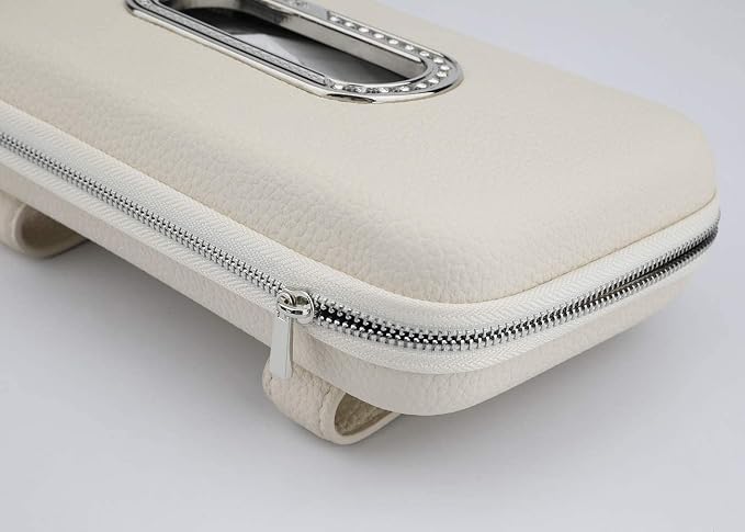 Car Tissue Holder, Sun Visor Napkin Holder, Car Visor Tissue Holder, Luxury PU Leather Backseat Tissue Case Holder (Beige) - Image 6