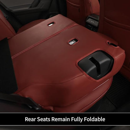 EKR Car Challenger Seat Covers 2011-2014,Leatherette Full Set | Custom Fit for Dodge Challenger 2011 2012 2013 2014 -Faux Leather(Burgundy) - Image 7