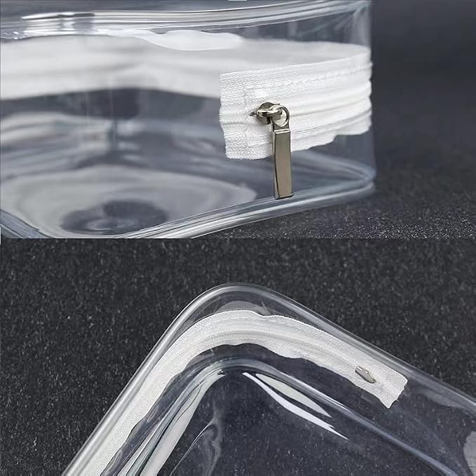 Buminee Clear Pouch, Makeup Bag, 6.6"x2.3"x4.7" TSA Approved Toiletry Bag-1 Pack All Clear - Image 7