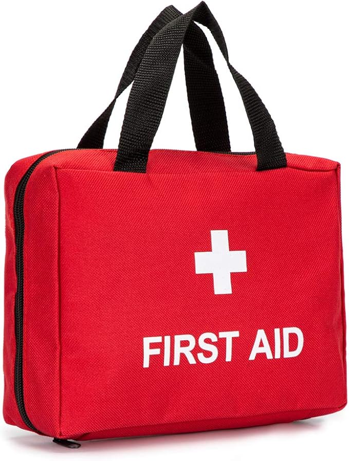 Red First Aid Bag Empty Travel Rescue Pouch First Responder Storage Medicine Emergency Bag for Car Home Office Kitchen Sport Outdoors (Red) - Image 5