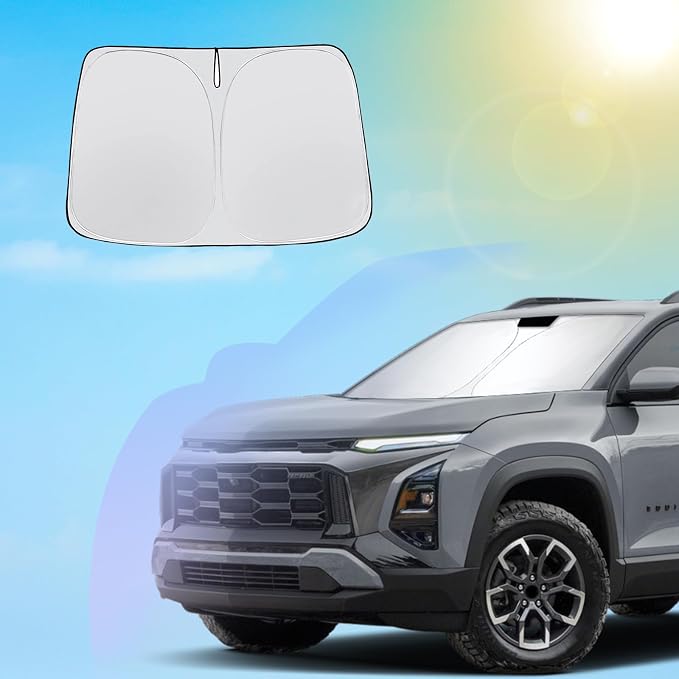 SXCY for 2025 2026 Chevrolet Equinox/Equinox EV Windshield Sunshade for 2025 2026 Chevy Equinox Accessories 2025 2026Equinox Sunshade Foldable Sun Shield Sun Shade Block UV Rays by SXCY