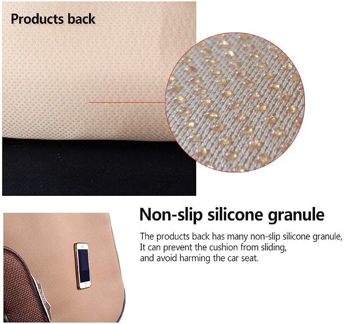 Car Seat Cover,Linen Car Seat Cover Bottom Only 2PCS Black | For Trucks,SUV,Cooling Universal Car Seat Pad,Seat Cushion Ventilated Front Seat Black - Image 6