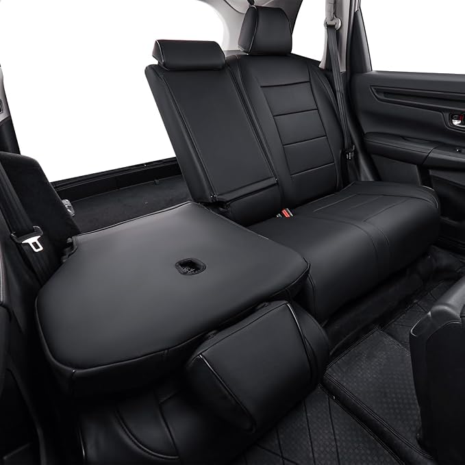 EKR Car Seat Covers for Honda HRV 2023-2027,Leatherette Full Set | Custom Fit for Honda HRV Sport /LX 2023-2027 Factory-Like Fit,360°Protection,Pet Friendly,Faux Leather(Black) - Image 6